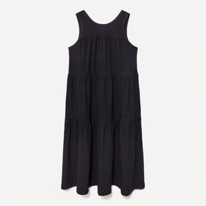 Everlane Weekend Tiered Dress in Black